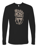 Bigfoot Print Scene Tan Long Sleeve