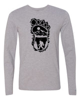 Bigfoot Print Scene Black Long Sleeve