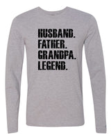 Father Grandpa Legend Black Long Sleeve