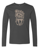 Bigfoot Print Scene Tan Long Sleeve
