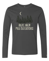 Real Men Pee Outdoors Tan Long Sleeve