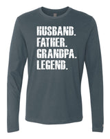 Father Grandpa Legend White Long Sleeve