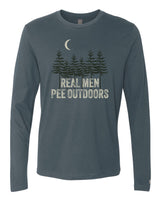 Real Men Pee Outdoors Tan Long Sleeve