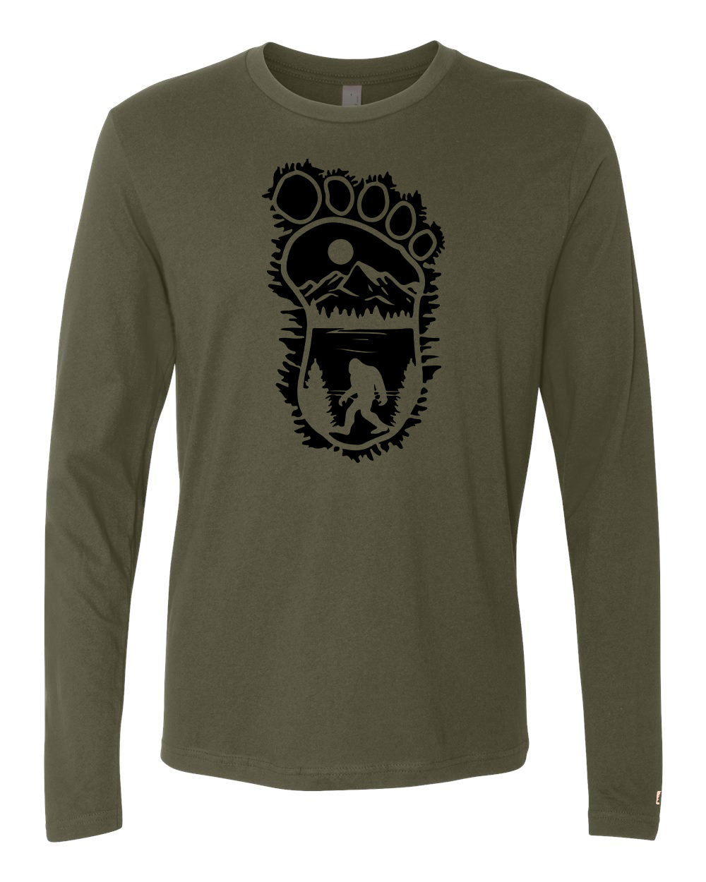 Bigfoot Print Scene Long Sleeve