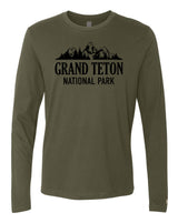 Grand Teton National Park Black Long Sleeve