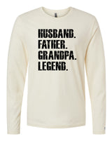 Father Grandpa Legend Black Long Sleeve