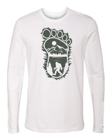 Bigfoot Print Scene Green Long Sleeve