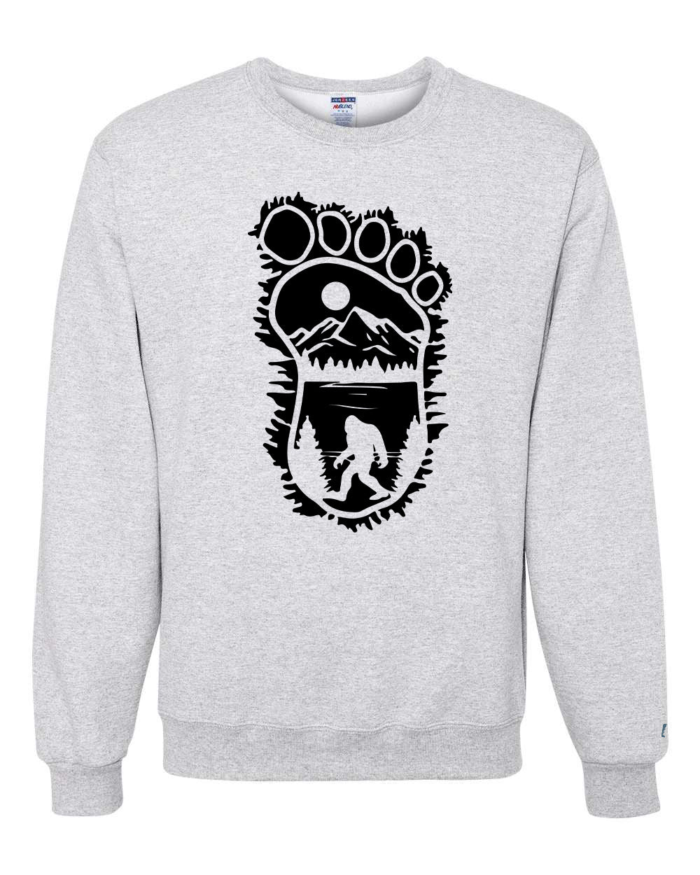 Bigfoot Print Scene Black Sweatshirt