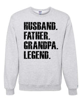 Father Grandpa Legend Black Sweatshirt