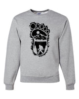 Bigfoot Print Scene Black Sweatshirt
