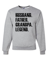 Father Grandpa Legend Black Sweatshirt