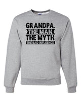 Grandpa Bad Influence Black Sweatshirt