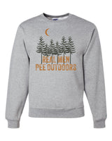Real Men Pee Outdoors Orange Sweatshirt