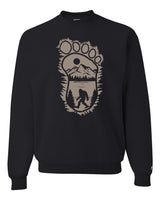 Bigfoot Print Scene Tan Sweatshirt