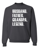 Father Grandpa Legend White Sweatshirt