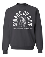 Square Up Dave White Sweatshirt
