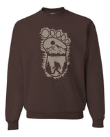Bigfoot Print Scene Tan Sweatshirt