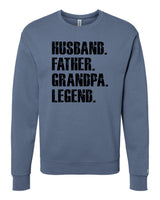 Father Grandpa Legend Black Sweatshirt