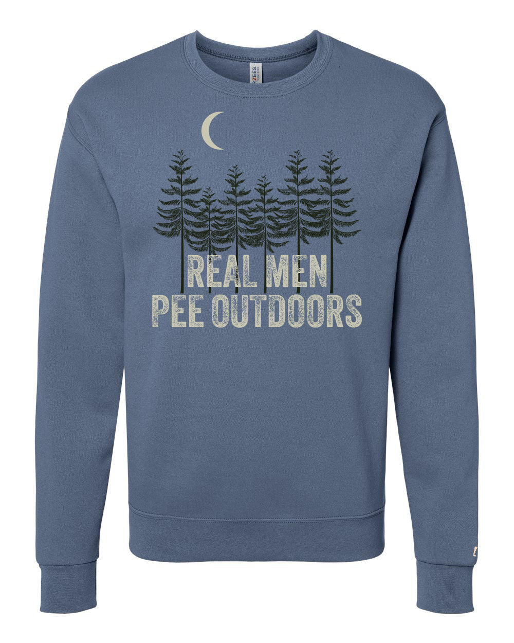 Real Men Pee Outdoors Tan Sweatshirt