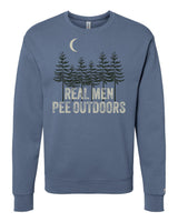 Real Men Pee Outdoors Tan Sweatshirt