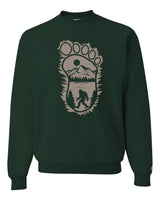 Bigfoot Print Scene Tan Sweatshirt
