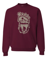 Bigfoot Print Scene Tan Sweatshirt