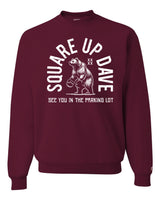 Square Up Dave White Sweatshirt
