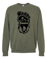 Bigfoot Print Scene Black Sweatshirt