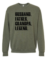 Father Grandpa Legend Black Sweatshirt