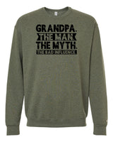 Grandpa Bad Influence Black Sweatshirt
