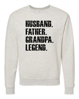 Father Grandpa Legend Black Sweatshirt
