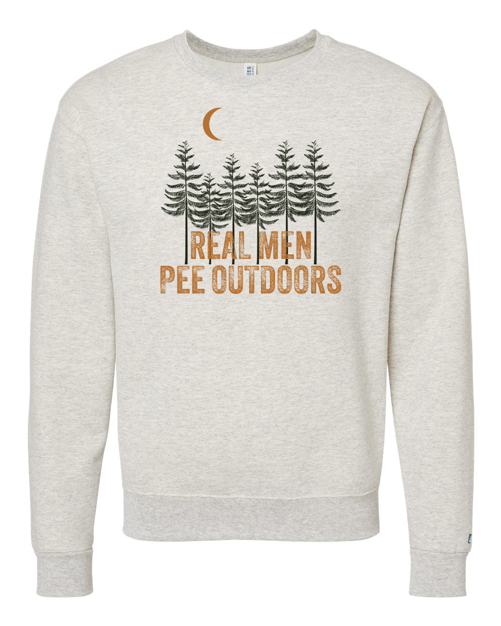 Real Men Pee Outdoors Orange Sweatshirt
