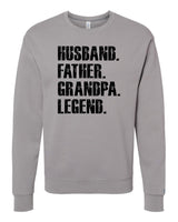 Father Grandpa Legend Black Sweatshirt
