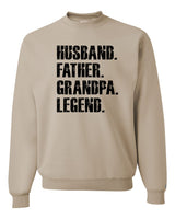 Father Grandpa Legend Black Sweatshirt