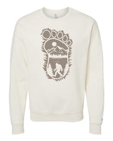 Bigfoot Print Scene Tan Sweatshirt