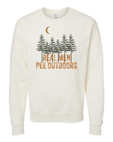 Real Men Pee Outdoors Orange Sweatshirt