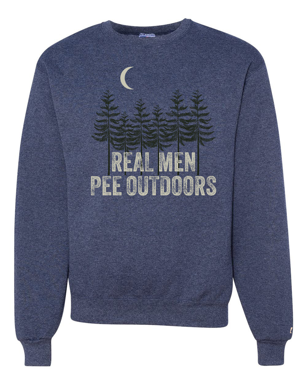 Real Men Pee Outdoors Tan Sweatshirt