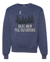 Real Men Pee Outdoors Tan Sweatshirt