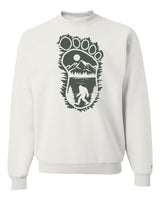 Bigfoot Print Scene Green Sweatshirt