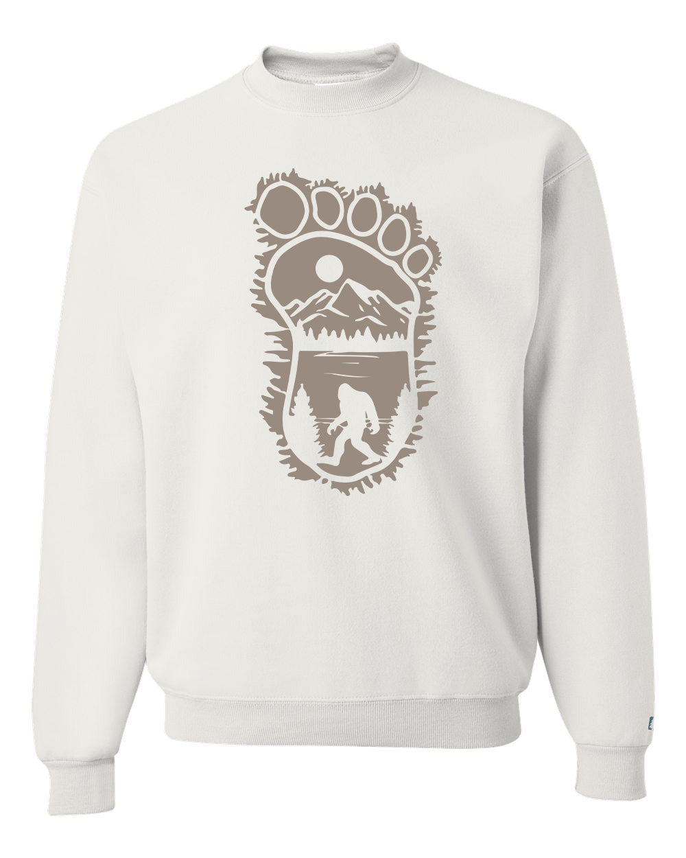 Bigfoot Print Scene Tan Sweatshirt