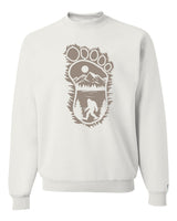 Bigfoot Print Scene Tan Sweatshirt