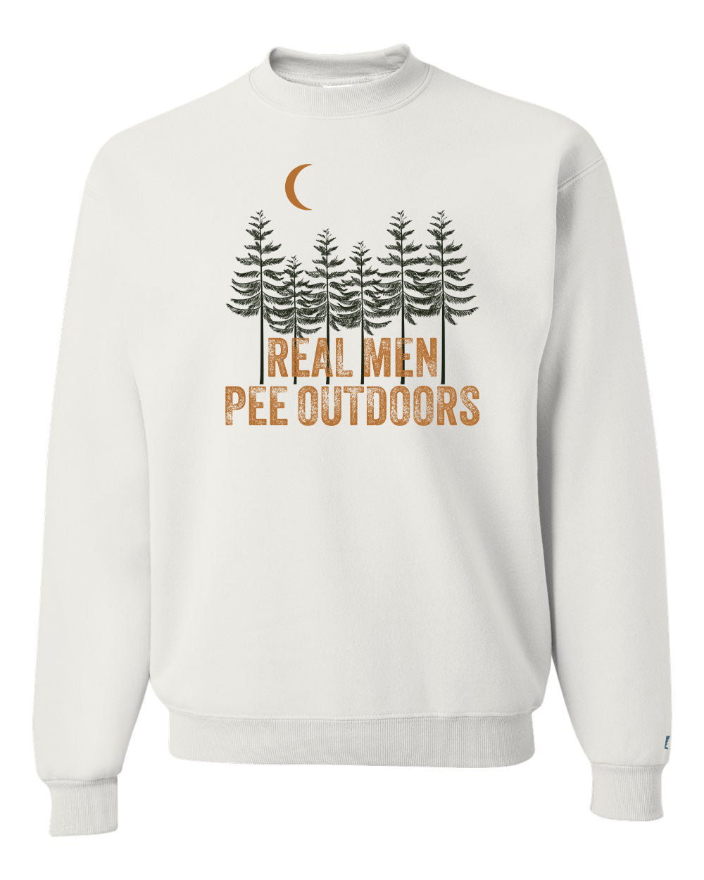Real Men Pee Outdoors Orange Sweatshirt