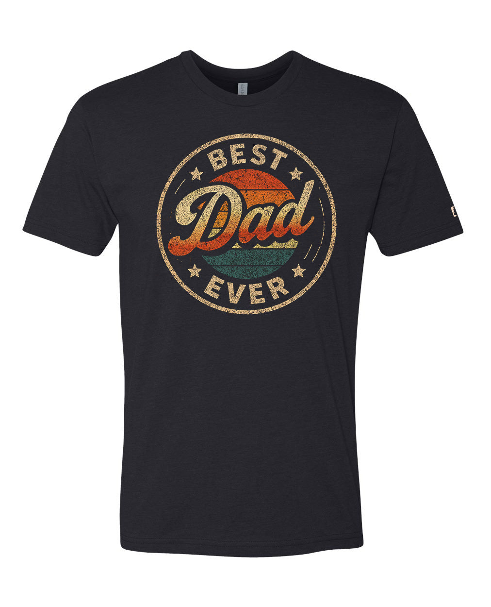 Best Dad Ever Retro Sunset Tee