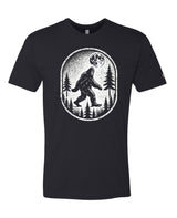 Bigfoot Print Scene Black Tee