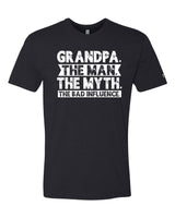 Grandpa Bad Influence White Tee