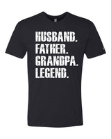 Father Grandpa Legend White Tee