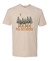 Real Men Pee Outdoors Orange Tee