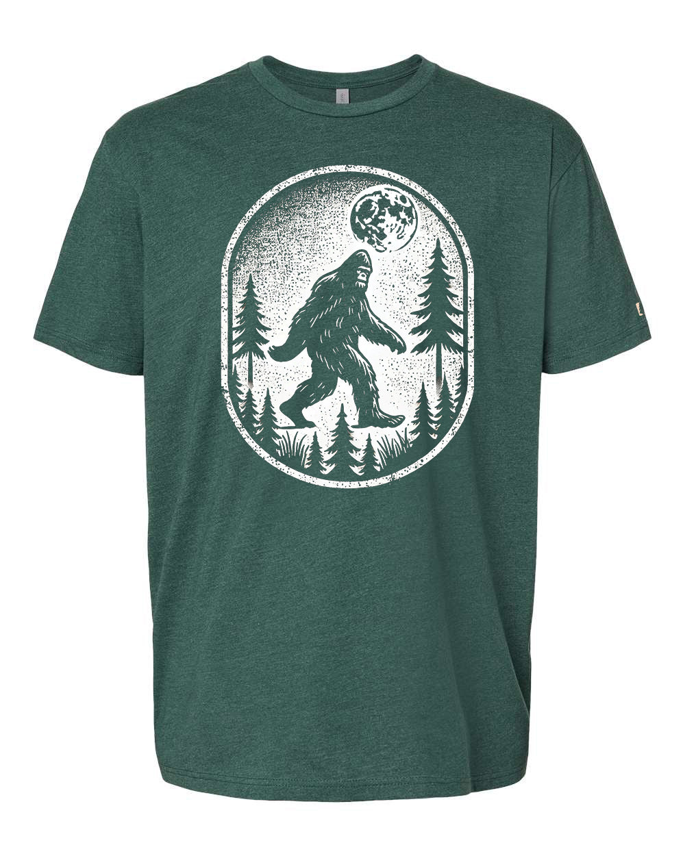 Bigfoot Print Scene Black Tee