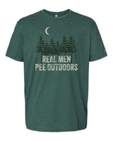 Real Men Pee Outdoors Tan Tee