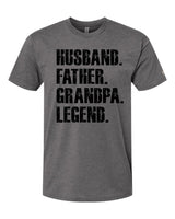 Father Grandpa Legend Black Tee